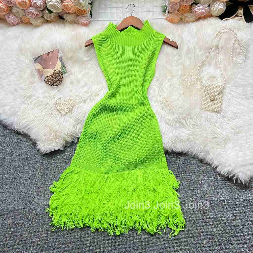 YuooMuoo Women Dress New Summer Fashion Sexy Openwork Stitching Sleeveless Bodycon Party Dress Korean Lady Beach Vestidos