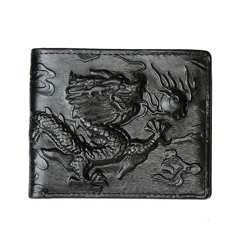 Mens Vintage Genuine Leather Wallet 3D Printed Tiger Wallet Card HolderXJ250806
