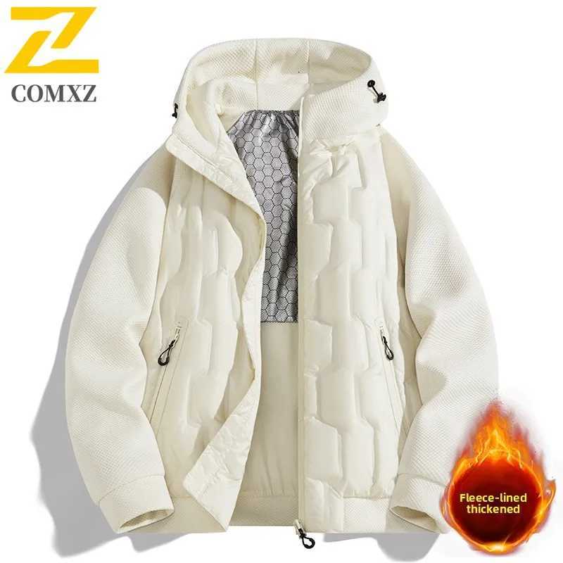 Couple Down Jacket 2025 New White Goose Down Thickened Cold Proof and Warm Hooded Coat Outdoor Casual Winter Zipper Cotton Coat W250806