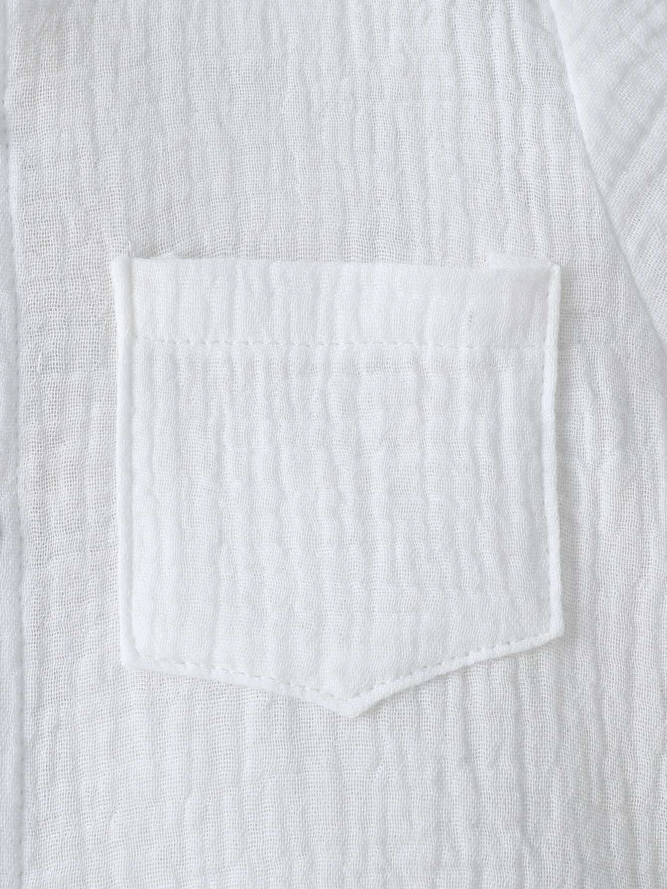 Childrens New Summer Solid Color Casual Shirt with Korean College Style X250806