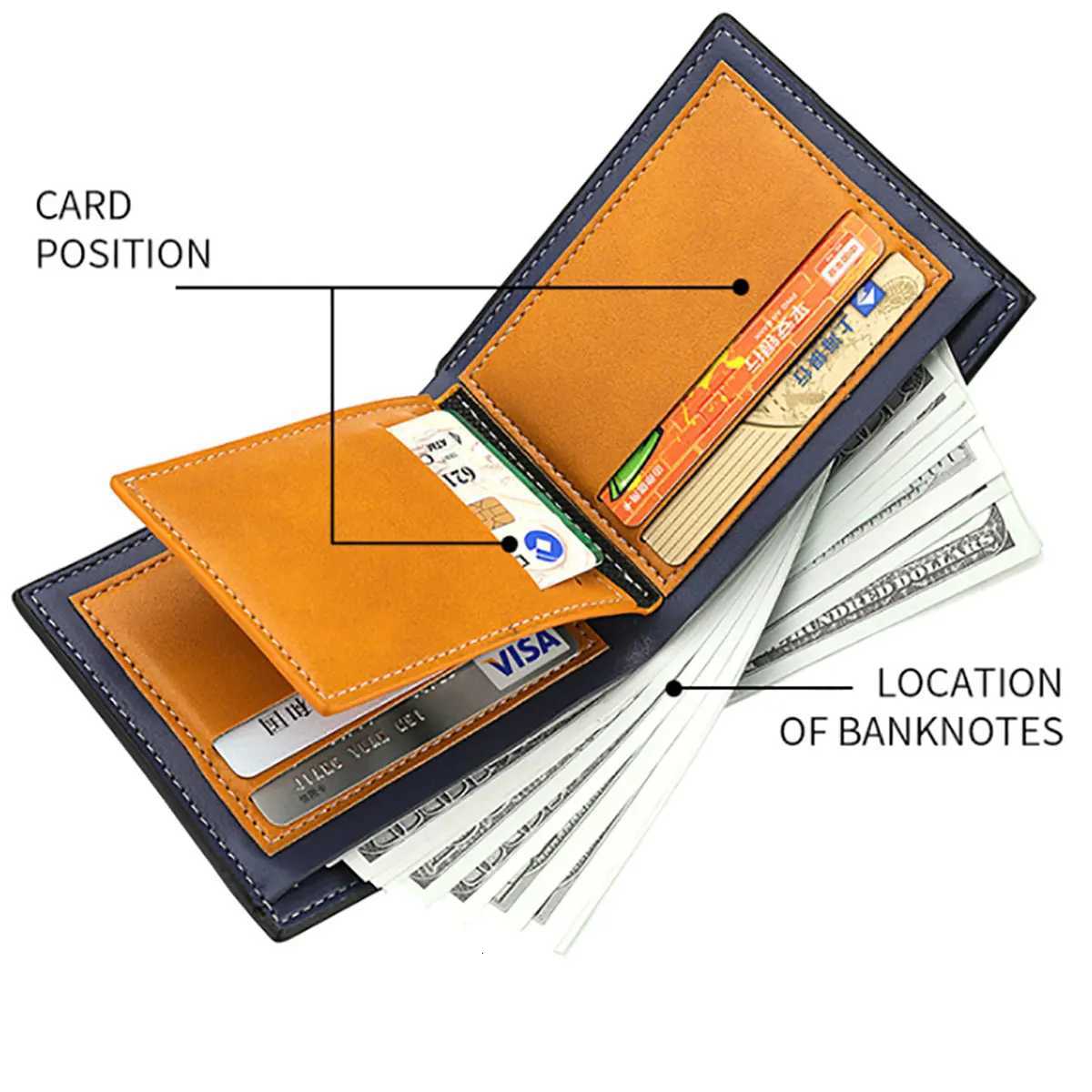 1pc Fashion Deer Head Relief Men PU Leather Wallet Short Slim Male Wallet Money Holder Money Bag Christmas Gift XJ250806