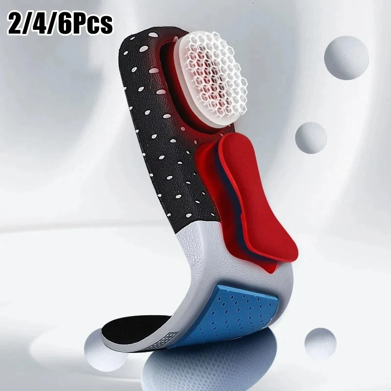 Shoes Insoles for Feet Arch Support Plantar Fasciitis Orthopedic Insole Men Silicone Shock absorbing Non slip Shoe Pads 246Pcs 250805