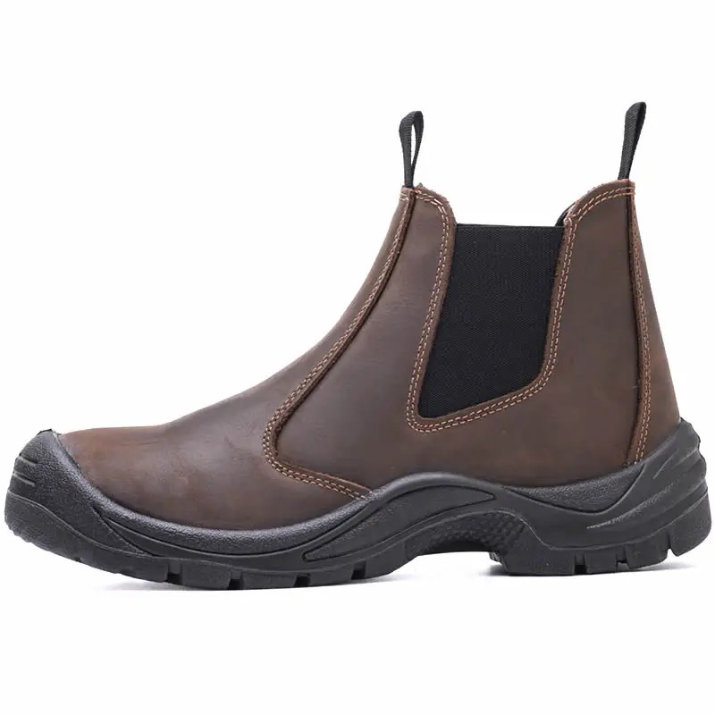 Safety Boots Work for men without lace steel toed toes Full-grain-leather Anti-puncture Protective Indestructible nubuckCombat 250731