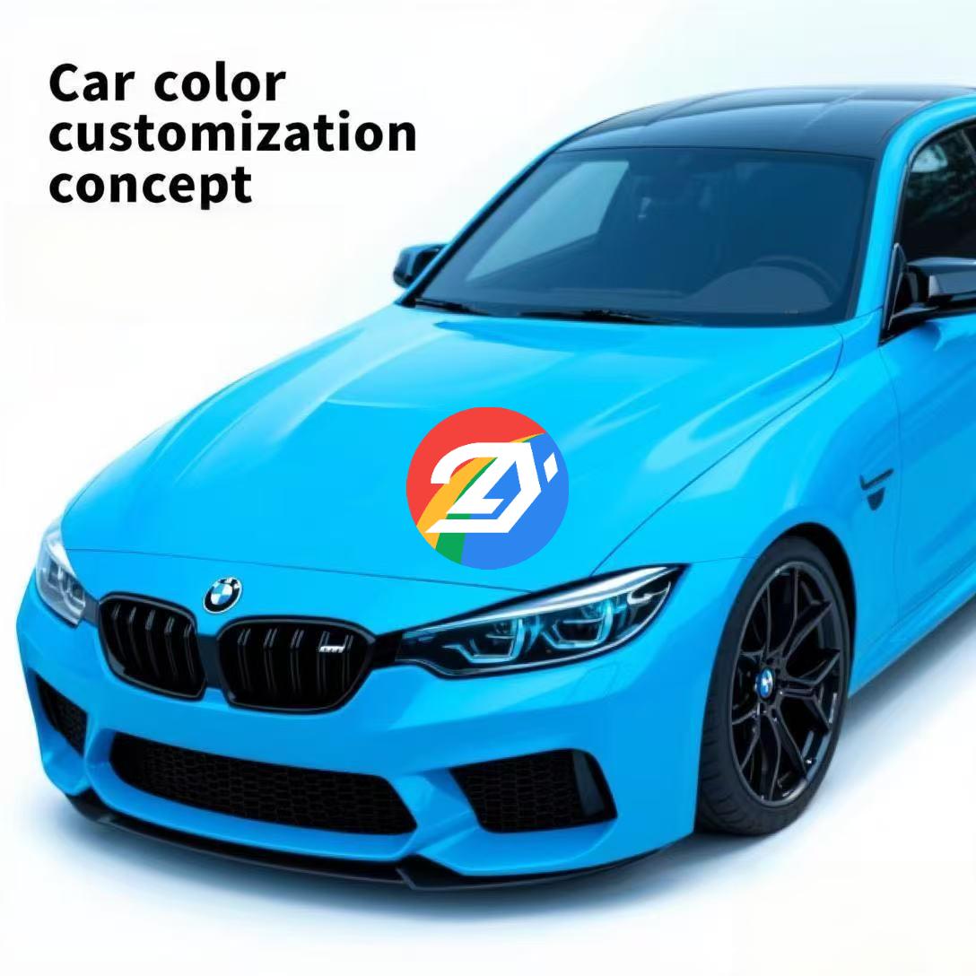 High Gloss TPU PPF Miami Blue, Vinyl Car Wrap Film, Easy Wet Application