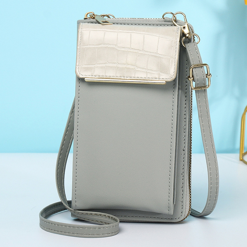 High-End Niche for Women New Wallet Stone Pattern Single Shoulder Crossbody Small Versatile Mini Phone Bag