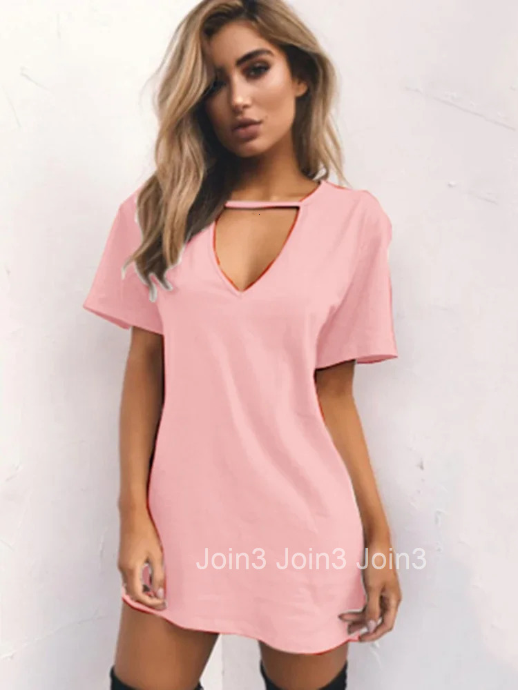 Sexy Elegant Dress Wrap Deep V Neck Cut Out Loose Dress Women Solid Color Short Sleeve Mini Dress Club Party Vestidos
