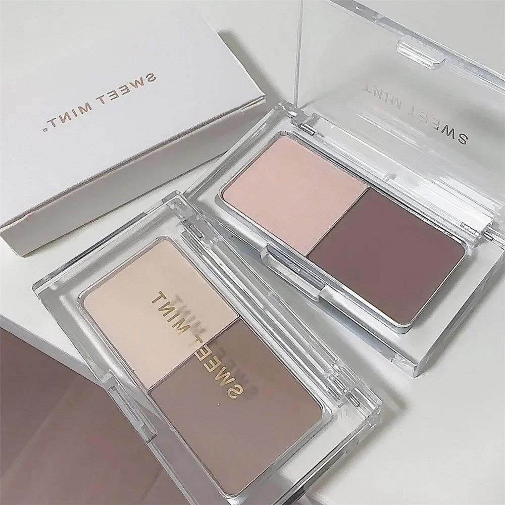 Two-color Nose Shadow Powder Highlighter Contouring Palette Side Shadow V Face Matte Brightening Multifunction Makeup Palette 250730