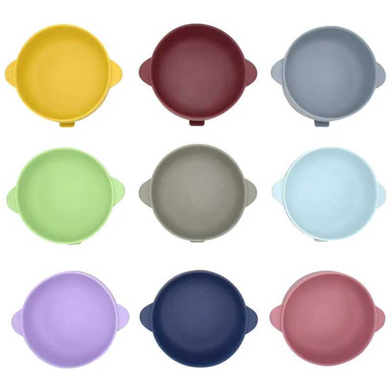 400ML Baby Silicone Bowl With Lid Childrens Feeding Tableware Set Kids Waterproof Suction Bowl Dishes Kitchenware Baby Supplies X250806