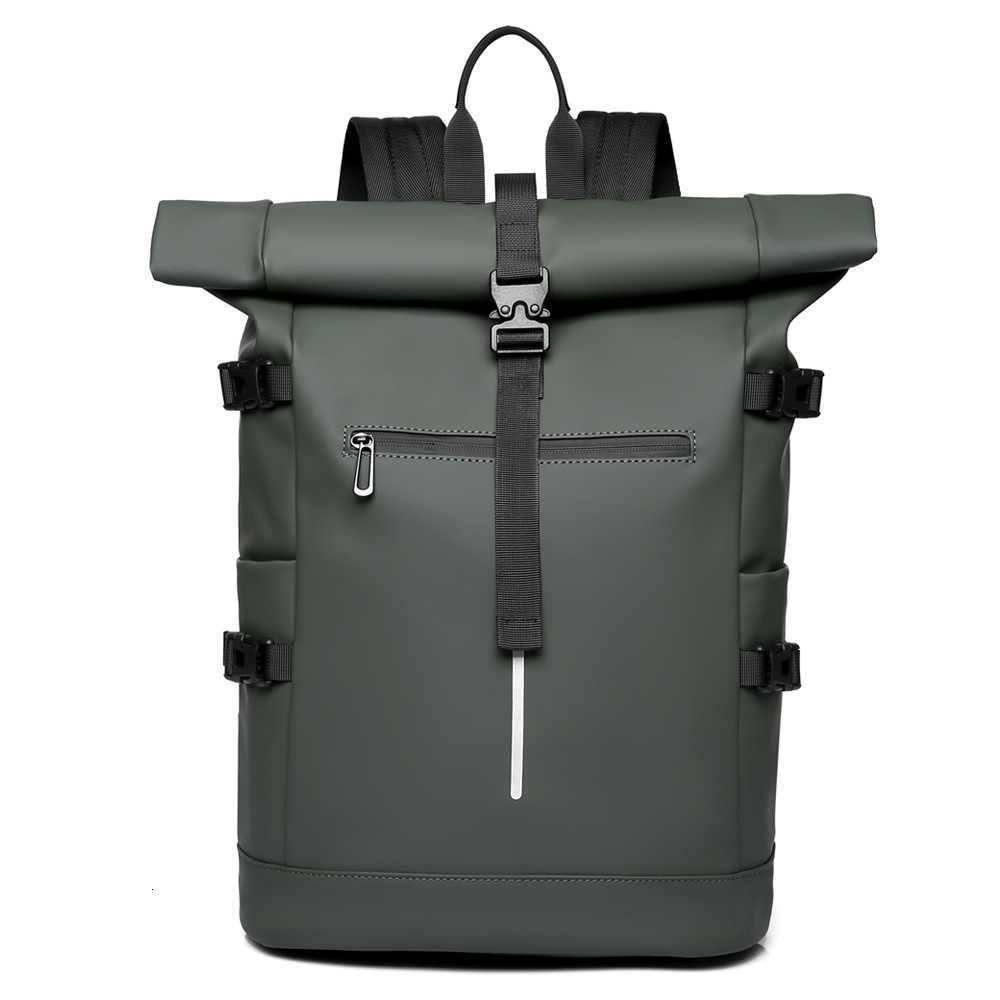 2025 New Brand Roll-Up Men's Backpack Trendy Single Commuter Large Capacity Double Shoulder Bag ddmymoon
