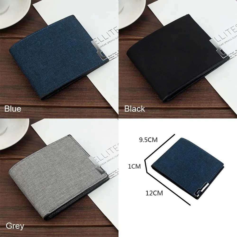 Mens Multifunctional Canvas Wallet Leisure Travel Lightweight Portable Short Style All Match Male Holder Coin Purse XJ250806