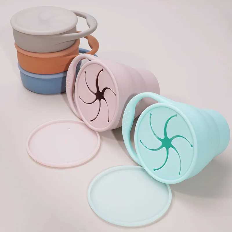 Newes Custom Food Grade Silicone Snack Cup Eco-Friendly Mixed Color Baby Water Cup Waterproof BPA Free Soft Lid X250806