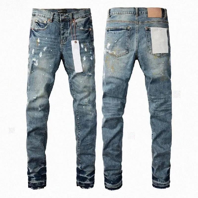 Designer Jeans Brand Denim Mens Ripped Motorcycle Trousers Designers Denims Fashion Slim Fit Jeans Men Man Black High-end Quality Rock Hip Hop Pa