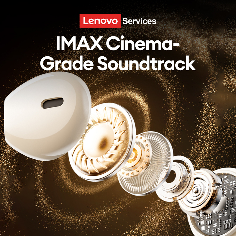 LenovoServices New Bluetooth 6.0 Headphones In-ear Call noise cancellation Earphones Sports Sensorless Cinema-grade IMAX original sound quality Earbud