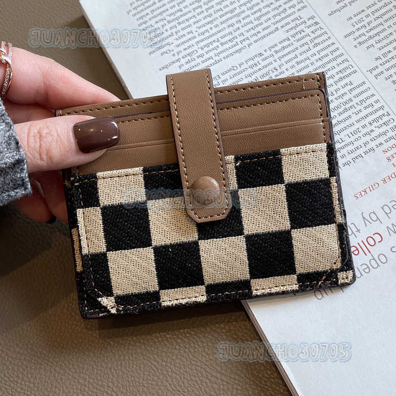 2025 New Small Card Holder for Women Exquisite Compact Drivers Card Multi-functional Canvas Card Clip H250806