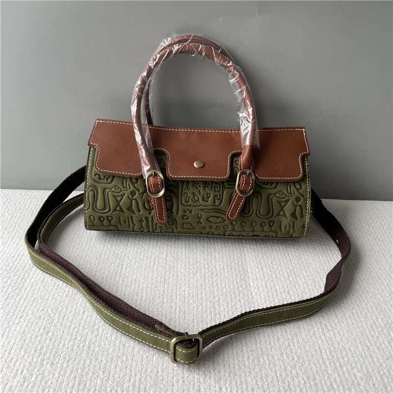 Designer Bag Tote Shoulder Bag New Crazy Horse Leather Handbag Crossbody Women S Embossed Large Capacity Versatile Trendy