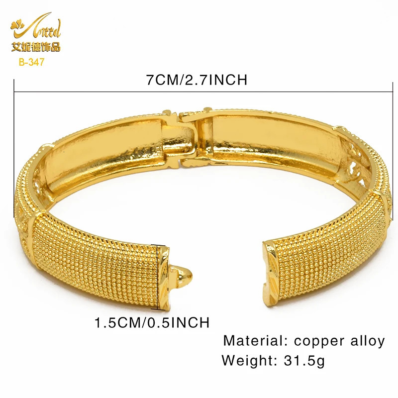 Dubai 24K Gold Color Bangles For Women Indian African Bracelets Charm Wedding Ethiopian Arabic Hand Jewelry Party Gifts 250805