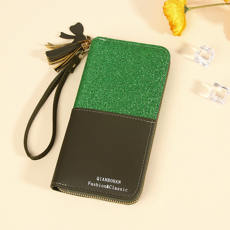 New Women's Korean Style Large Capacity Patchwork Long Wallet for Women Students