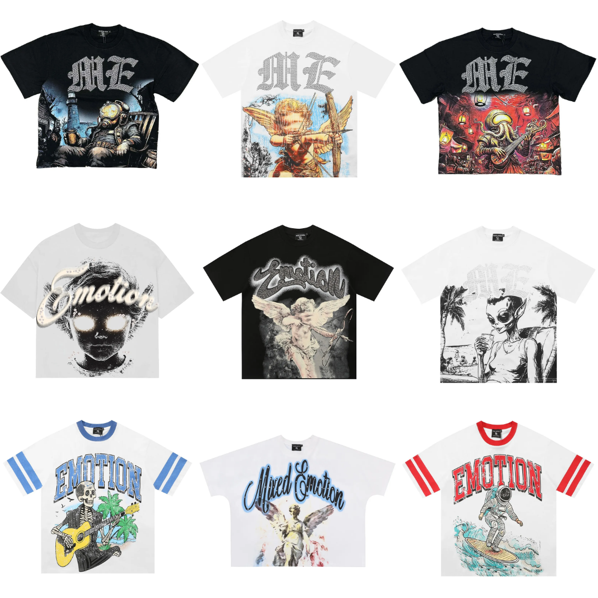 Designer Men's T Shirts Summer Letter Rhinestone Short Sleeve T-shirts For Men White Streetwear Cotton Loose Crew Neck Top Tees Oversized Unisex