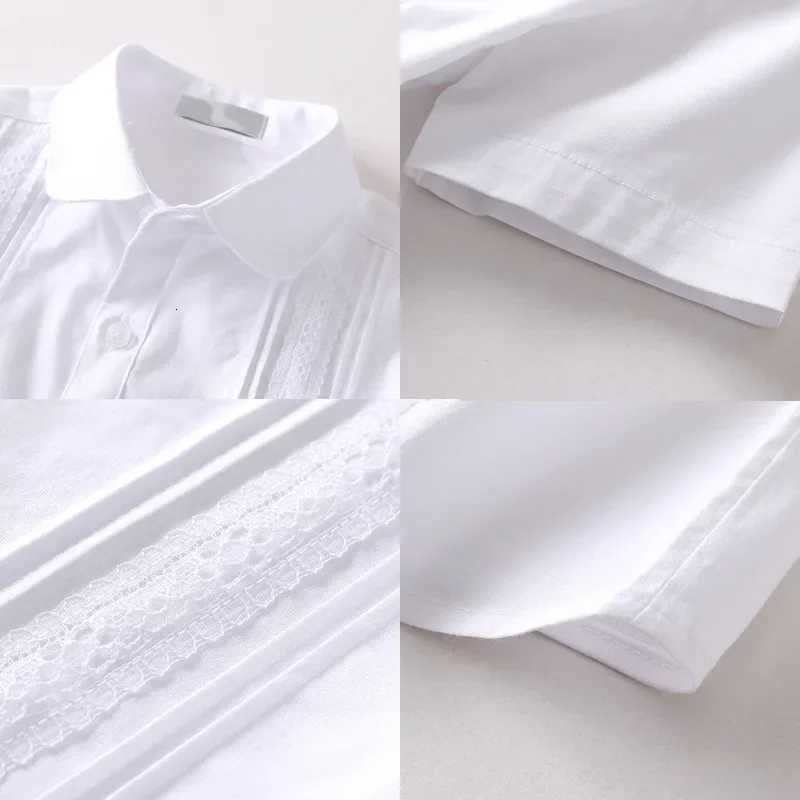 Fashion Teenage School Uniform White Blouse Girl Cotton Summer Short Sleeve Shirts Turn-down Collar Kids Clothes Girls 4 8 16 Years X250806