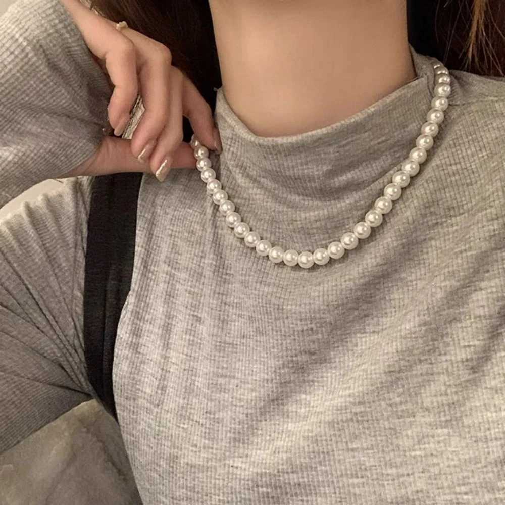 New Simple Imitation Freshwater Pearl Chain Necklaces For Women Wedding Love Gifts Necklace Fashion Glamor Jewelry Gifts Y250805
