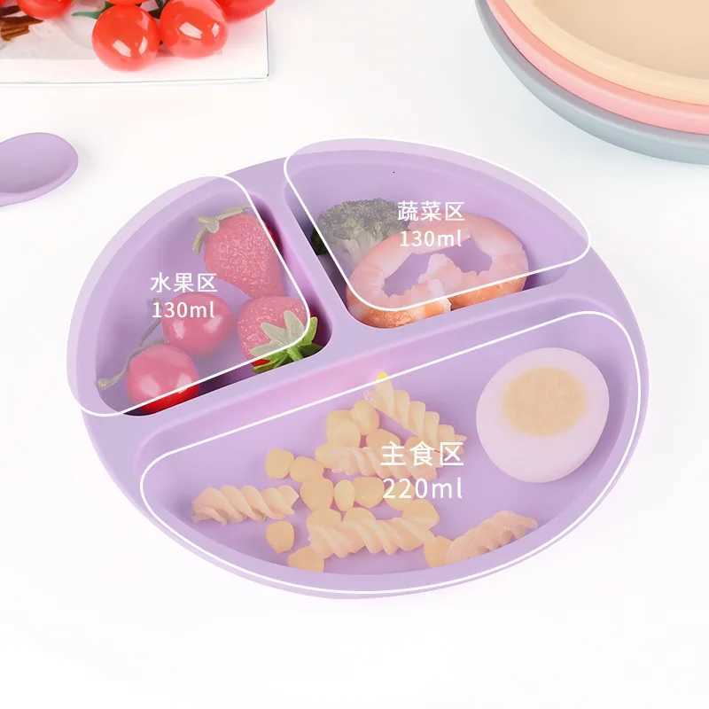 Baby Silicone Plate with Suction - Easy Clean up Non-Slip Feeding Dish for Infants Toddlers Retro Kids Smile Face Bowl X250806
