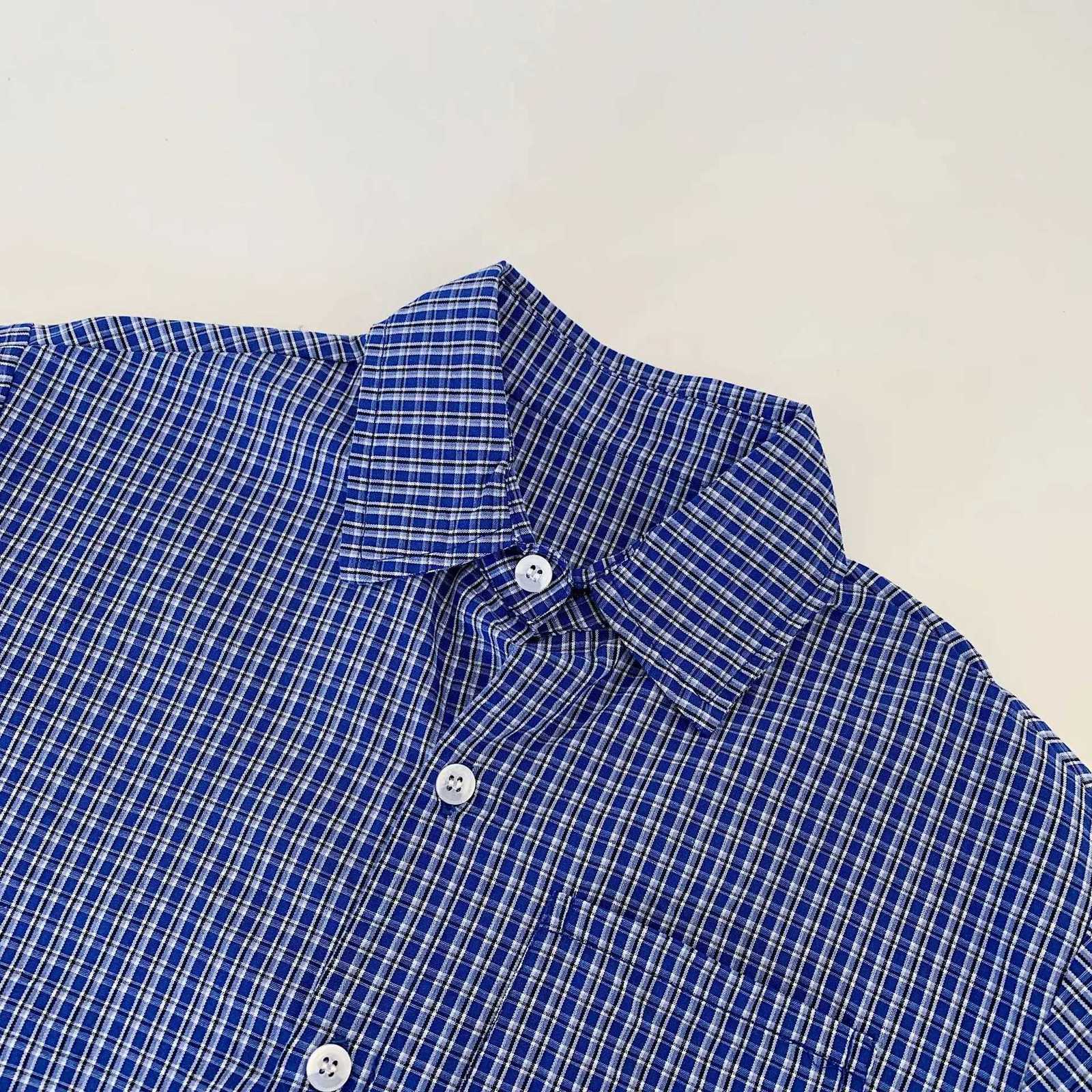 2025 Spring Boys Casual Simple Shirt Handsome Lapel Retro Korean Style Long Sleeve Kids Fashionable Top X250806