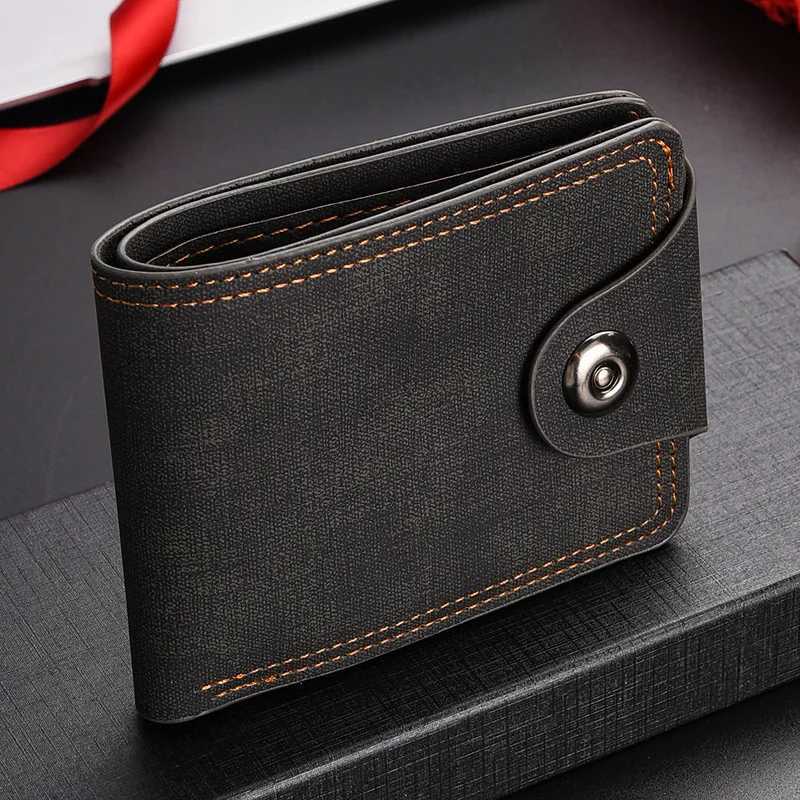 Mens Wallet Soft PU Leather Solid Color Coin Pocket Black/Brown Men Fashion Card Holder Money Bag Purse Small Storage PouchXJ250806