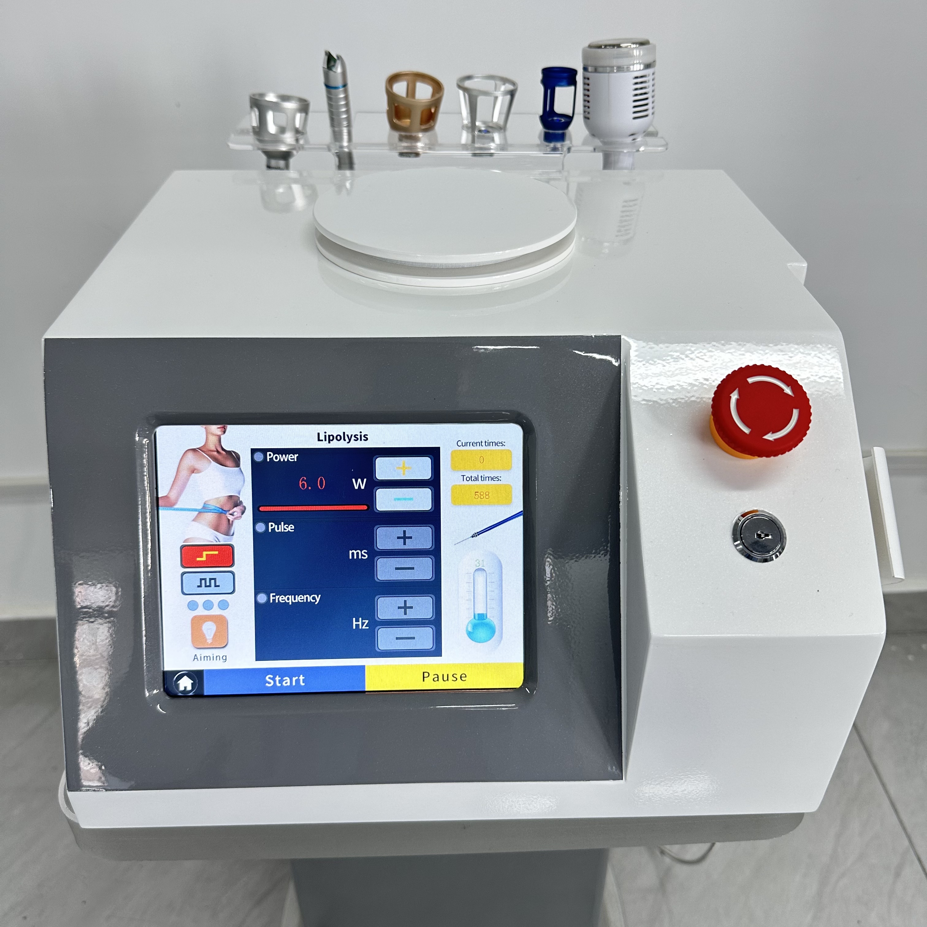 980nm Diode Laser Machine 6 in 1 Used For Vessel Removal Couperose Spider Veins Fungal Nails Local Fat Dissolution Physiotherapy