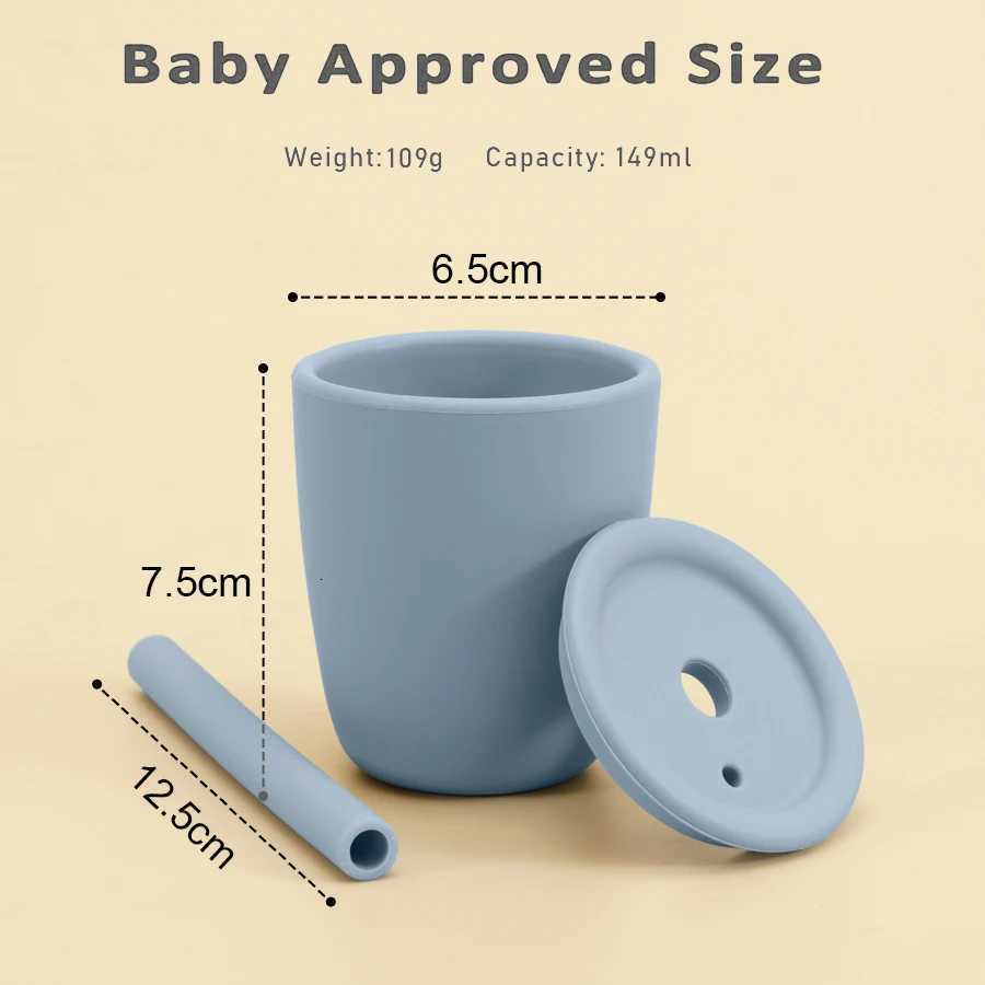 Baby Feeding Drinkware Straw Water Cup Baby Learning Feeding Bottles Leakproof Silicone Tableware Baby Accessories X250806
