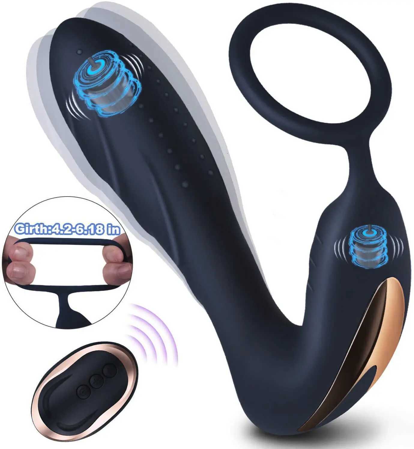 Male Prostate Vibrating Massager Anal Butt Plug P G Spot Male Sex Toy Waterproof XJ250806
