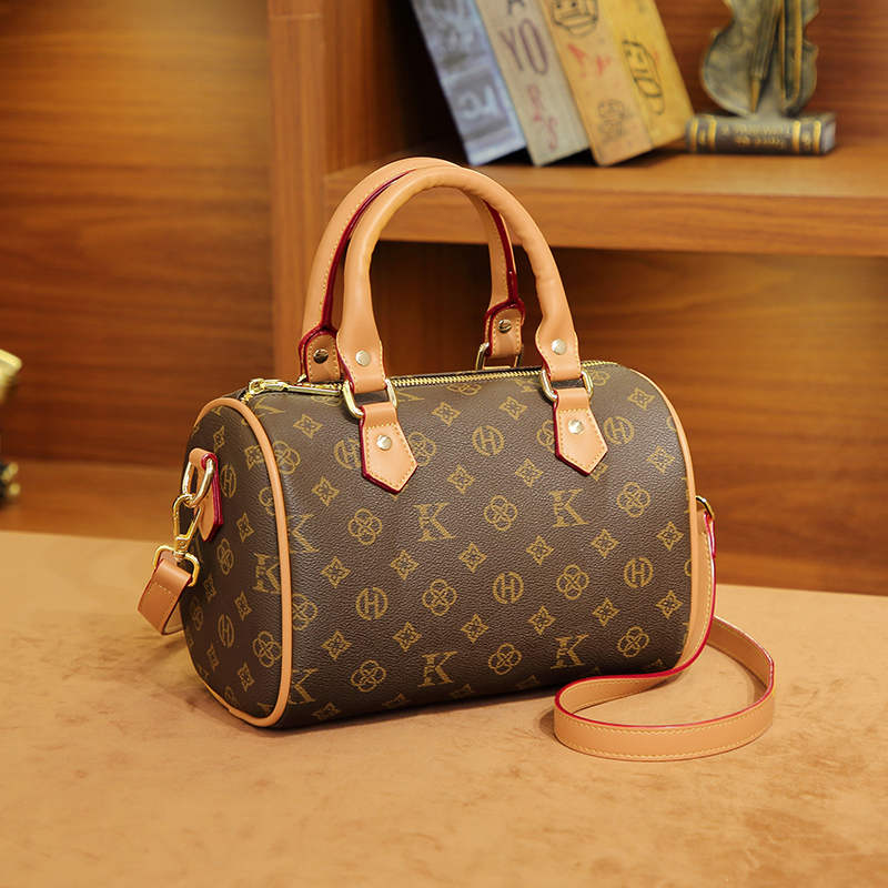 MKF designer bag free shipping High quality casual Boston bag simple versatile classic printing vintage handbag for woman