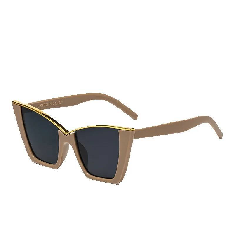 Free Shipping 2025 New Designer Sunglasses Fashion Large Frame Cat Eye Sunglasses Personality V Frame Cool Sunglasses Trendy Outfit Hip Hop Disco Glas