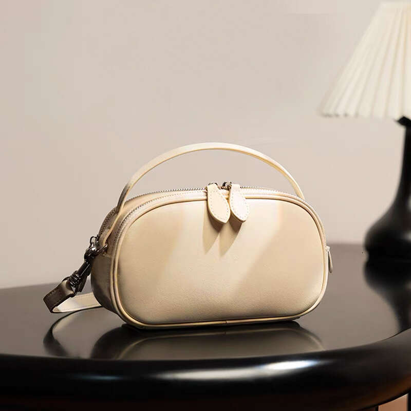 Genuine Leather for Women 2025 Spring Summer New Camera Fashion Versatile Crossbody Handheld Casual Ladies Shoulder Bag
