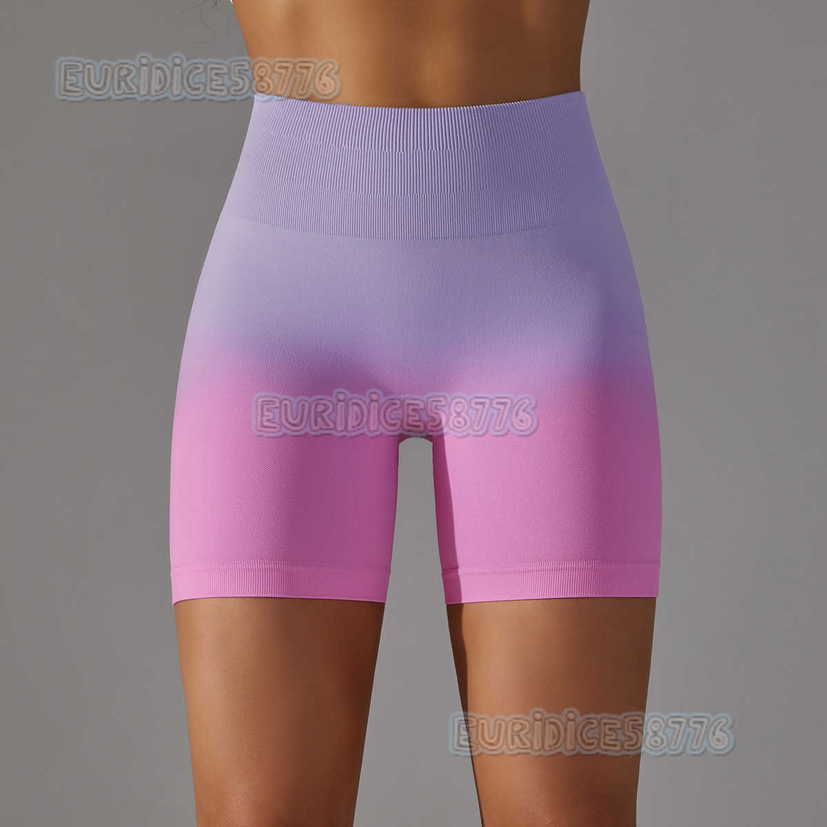 Seamless Tummy Control Pants High Elastic Gradient Color Peach Hip Tight Sports Yoga Pants High Waist Fitness Shorts H250806
