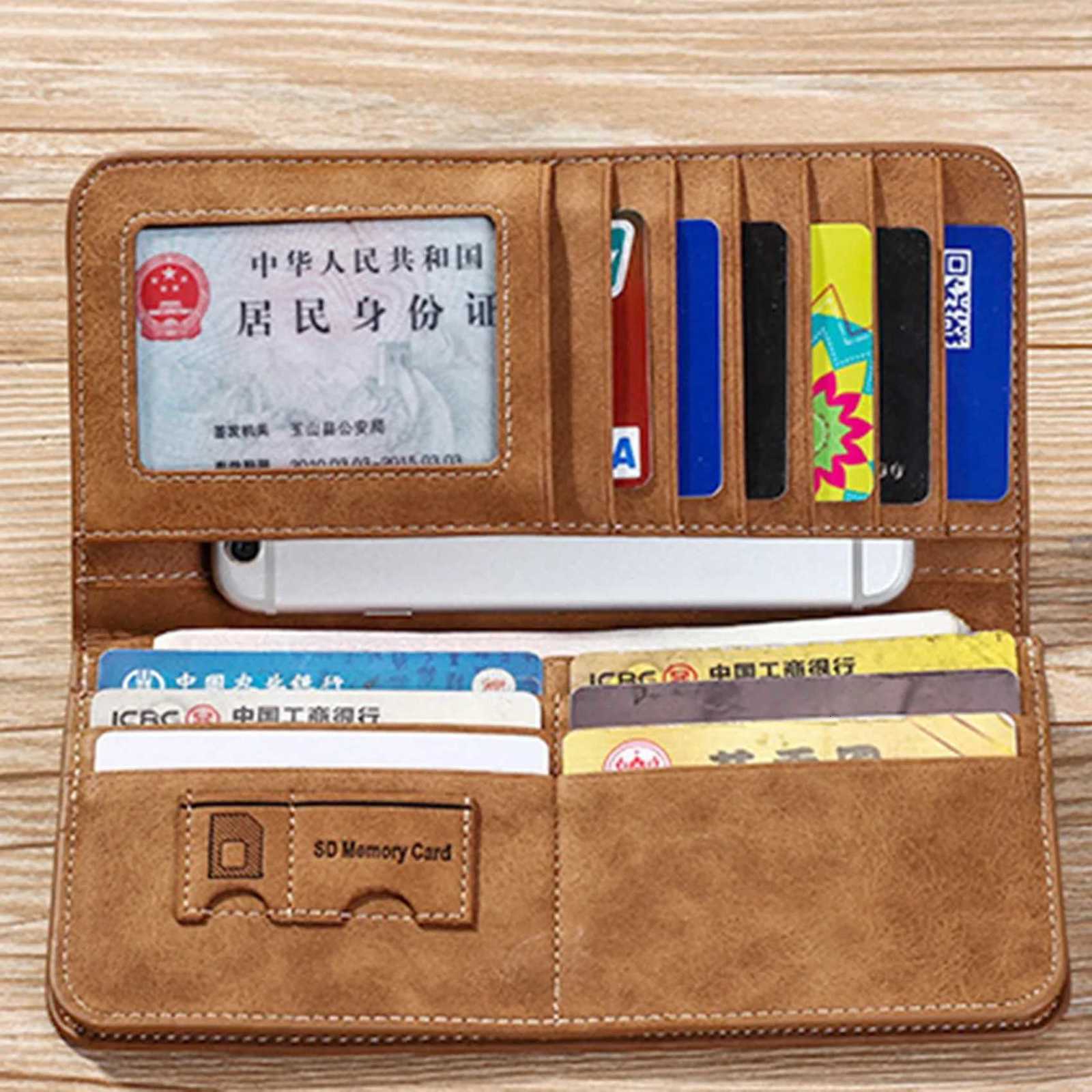 New Mens Wallet Long Wallet Mens Retro Style Men Large Capacity Wallet Bag Luxury Design Men Multi Card Wallet XJ250806