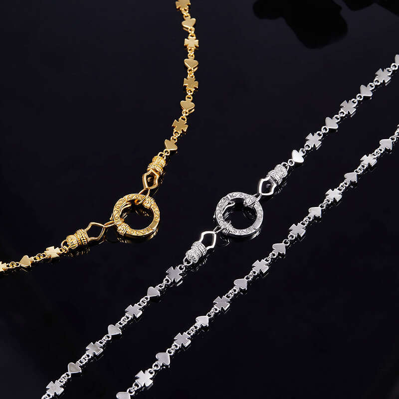 Iced Out VVS Personality Design Pendant Round Ring Collarbone Chain Elegant Simple Trendy Lock Necklace Gift for Women