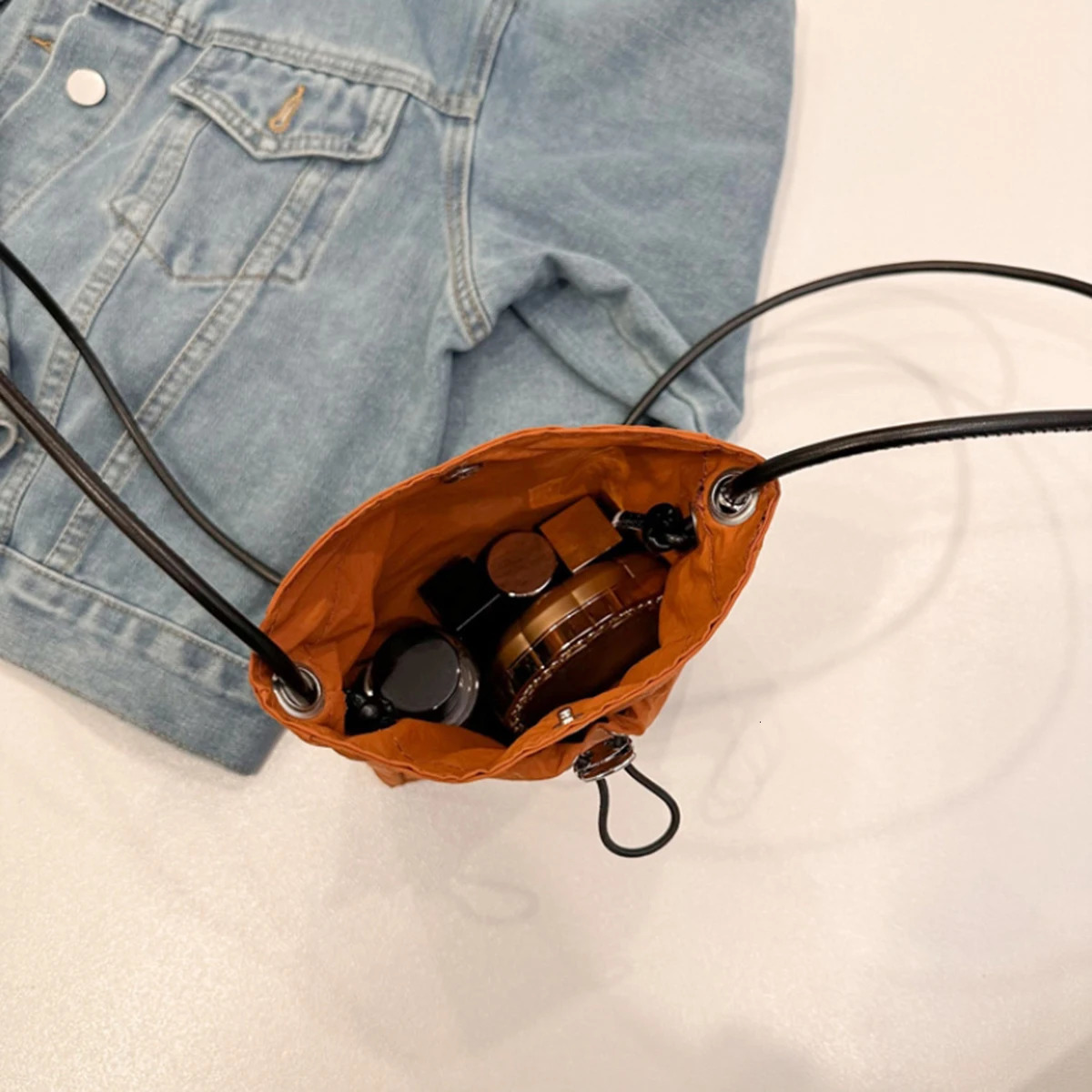 Nylon Crossbody Bag Soft Mini Phone Wallet Multifunctional Square Shoulder Bag Crossbody Purse Canvas Purse Messenger Bag 250731