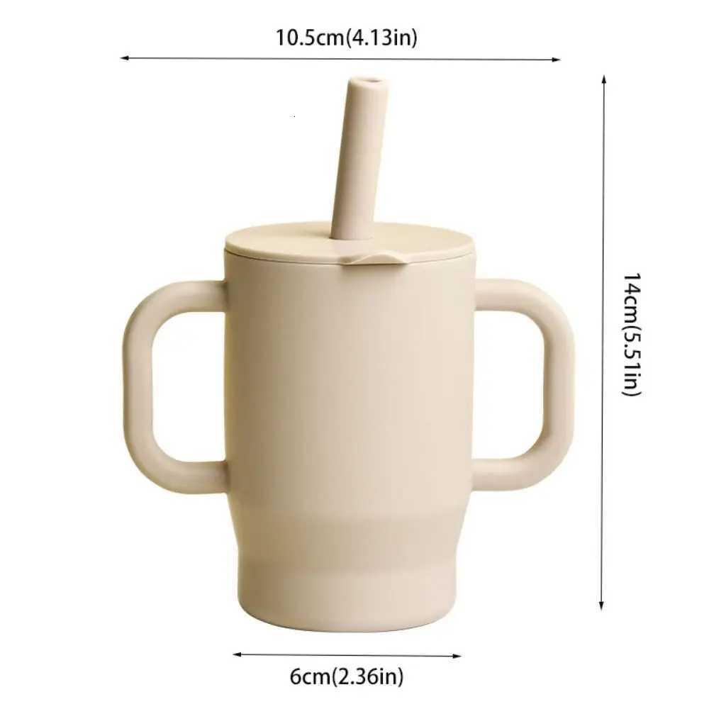Portable Food Grade Silicone Baby Sippy Cups 180ml Heat-resistant Feeding Cup BPA Free Drop-proof Baby Straw Cup Snack X250806
