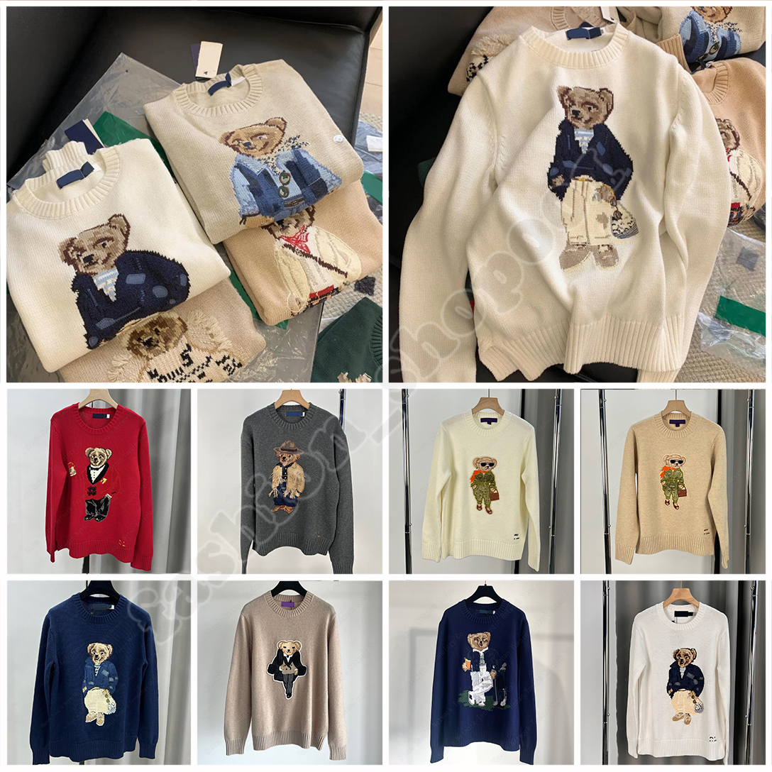 designer mens Sweaters designer hoodie men Little Bear hoodies Knitting warm Embroidery letter printed womens long sleeve fallow sweatshirts casual Sweater