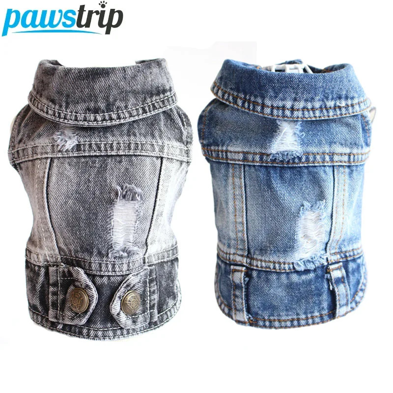 Thin pet dog coat Cool Dog Jeans Jacket for small medium dogs fashion Puppy Clothes Dog accessories 250805