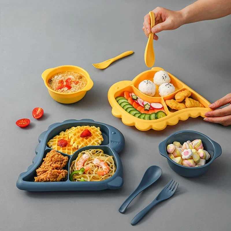 Baby Dinnerware Plate Food Feeding Set Items Toddler Gadgets Bowl Accessories Baby Dishes Kids Plate Infant Eating Set Stuff X250806