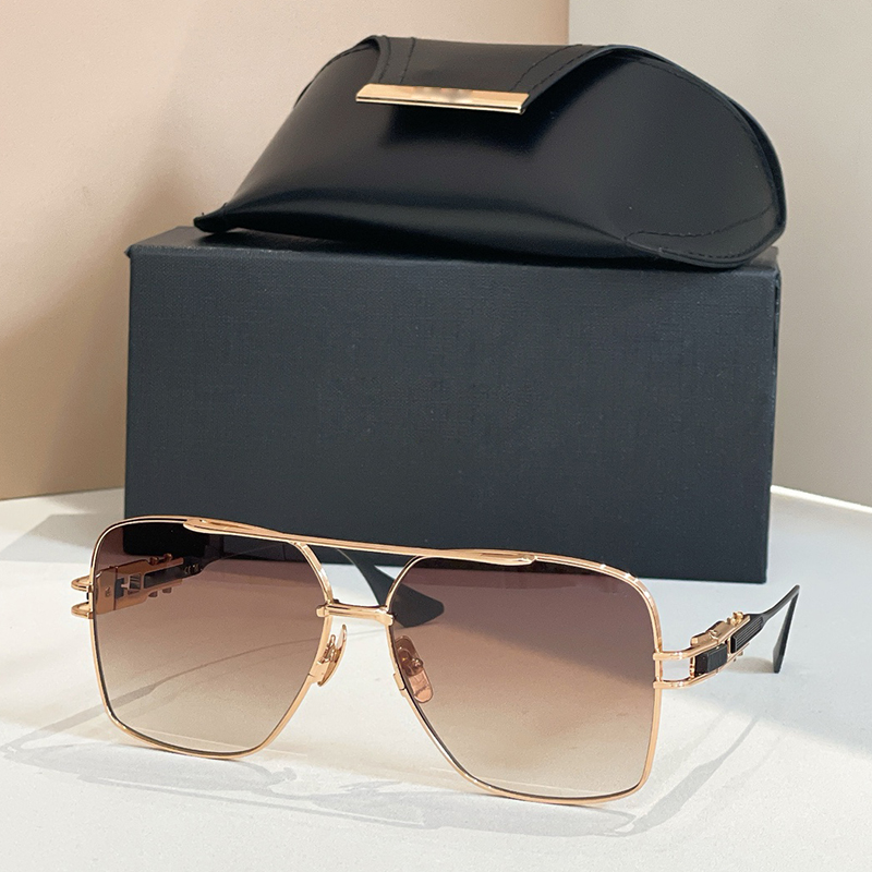 DTS Alloy Pilot Mens Sunglasses 159 GRAND EMPERIK Metal Frame Dark Grey Lens Designer Sunglasses For Women Trendy Outdoor Driving Beach Vacation Business Glasses