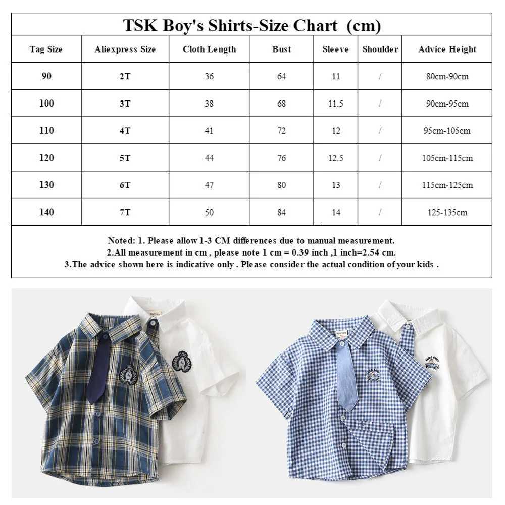 100% Cotton Kids School Wear T-shirts Childrens Clothing Boys Fashion Tops Baby 2 to 3 4 5 6 7 Years Plaid Tees Girl Clothes X250806