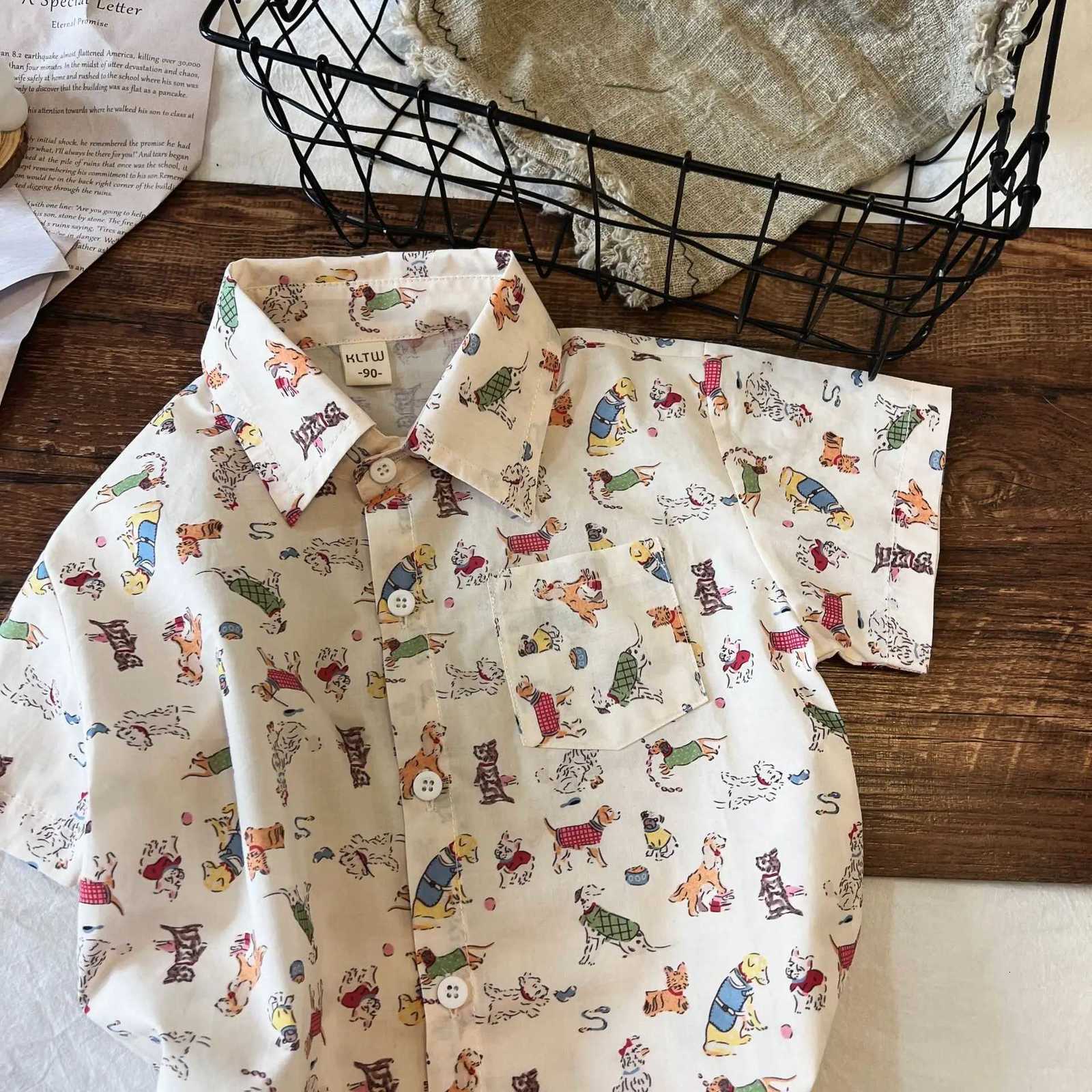 CHIldrens Shirts. Short-sleeved cartoon-sTYle Casual Thin Shirts for Boys and Girls in Summer. X250806