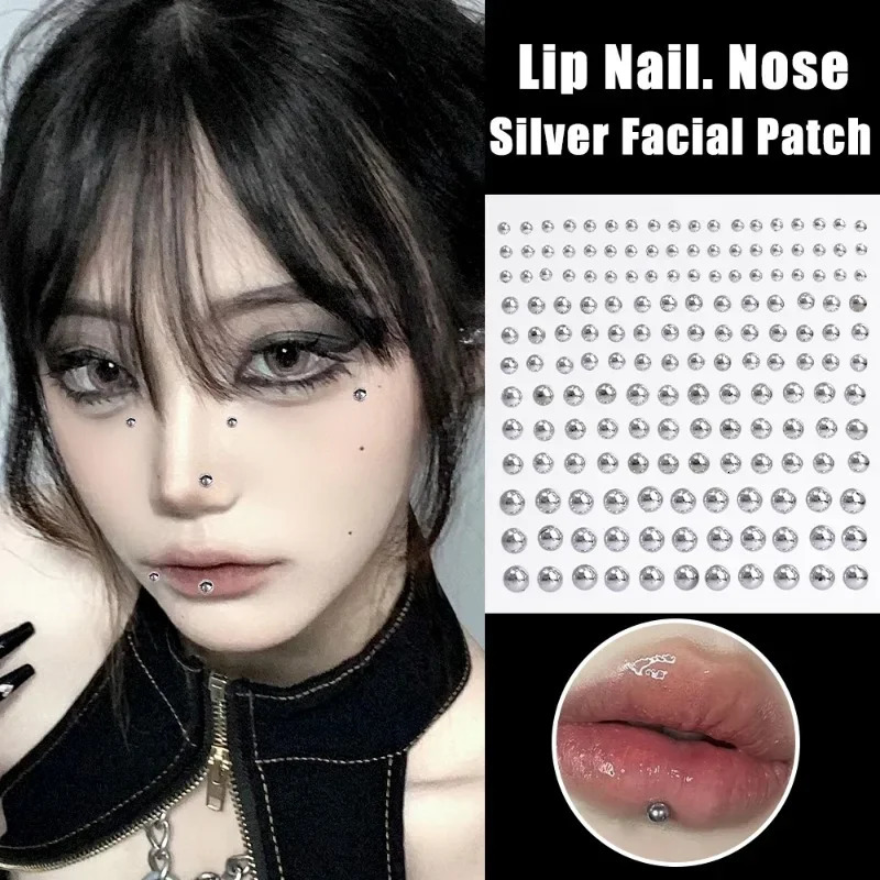 Fashion Lip Nail Eyebrow Nose Ring No Piercing Lip Nails Sticker Selfadhesive Waterproof Reusable Body Belly Button Jewelry 250805