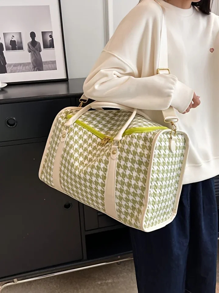 Portable Vintage Travel Duffle Bag Large Capacity Womens Sports Fitness Storage Bag Gym Handbag Weekender Overnight Bag 250806