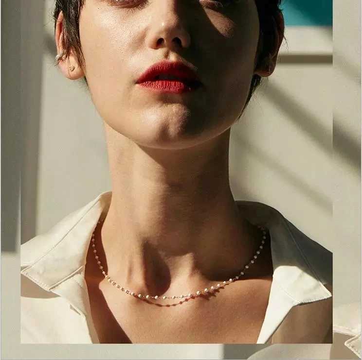 Elegant White Pearl Necklace for Women Vintage Fashion Party Wedding Statement Necklace Jewelry Gift for Girls Y250805