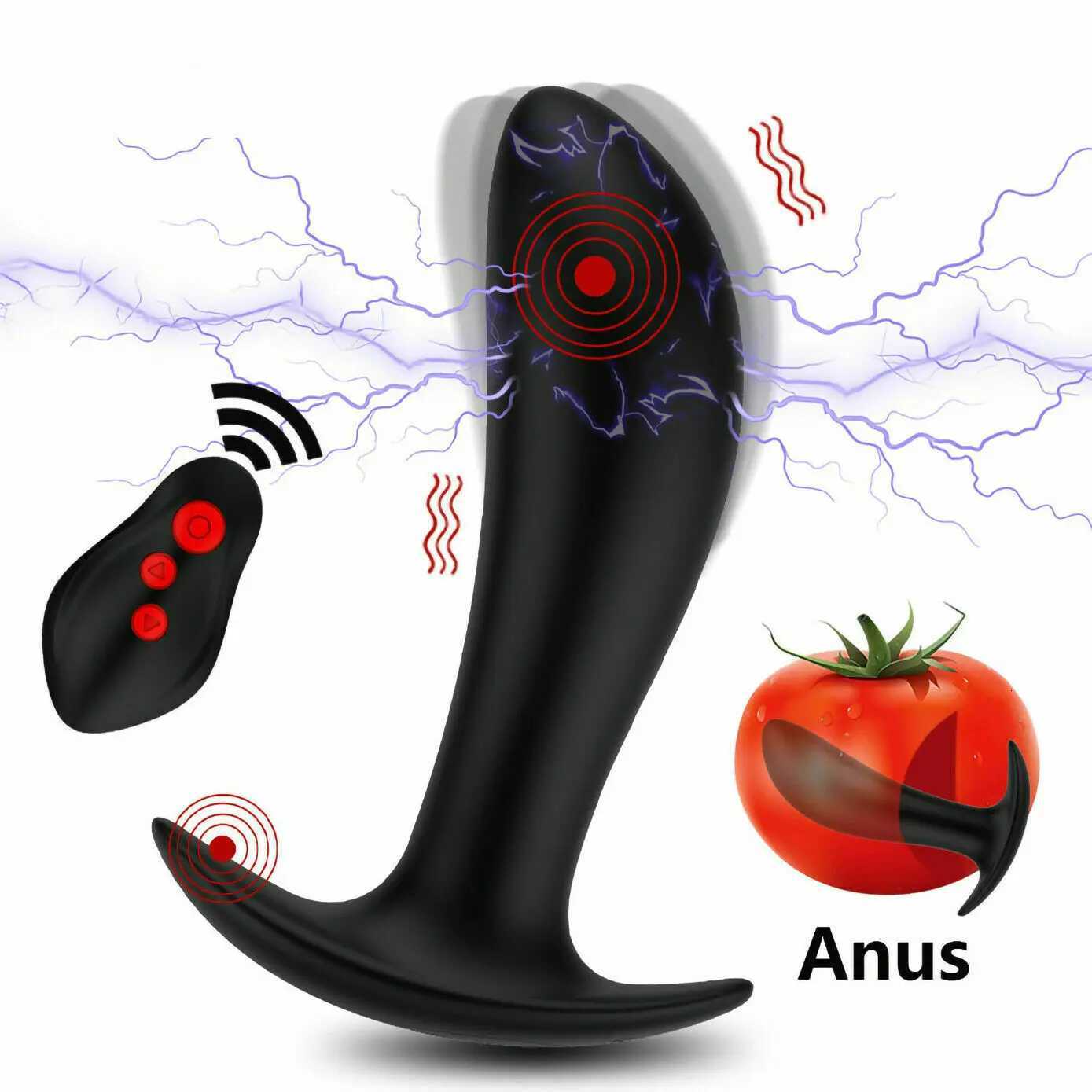 Butt Plug Electric Shock Anal Plug Vibrator 8 Frequency Prostate Massager Sex Toys for Men Women Wireless Remote Control Silicone XJ250806