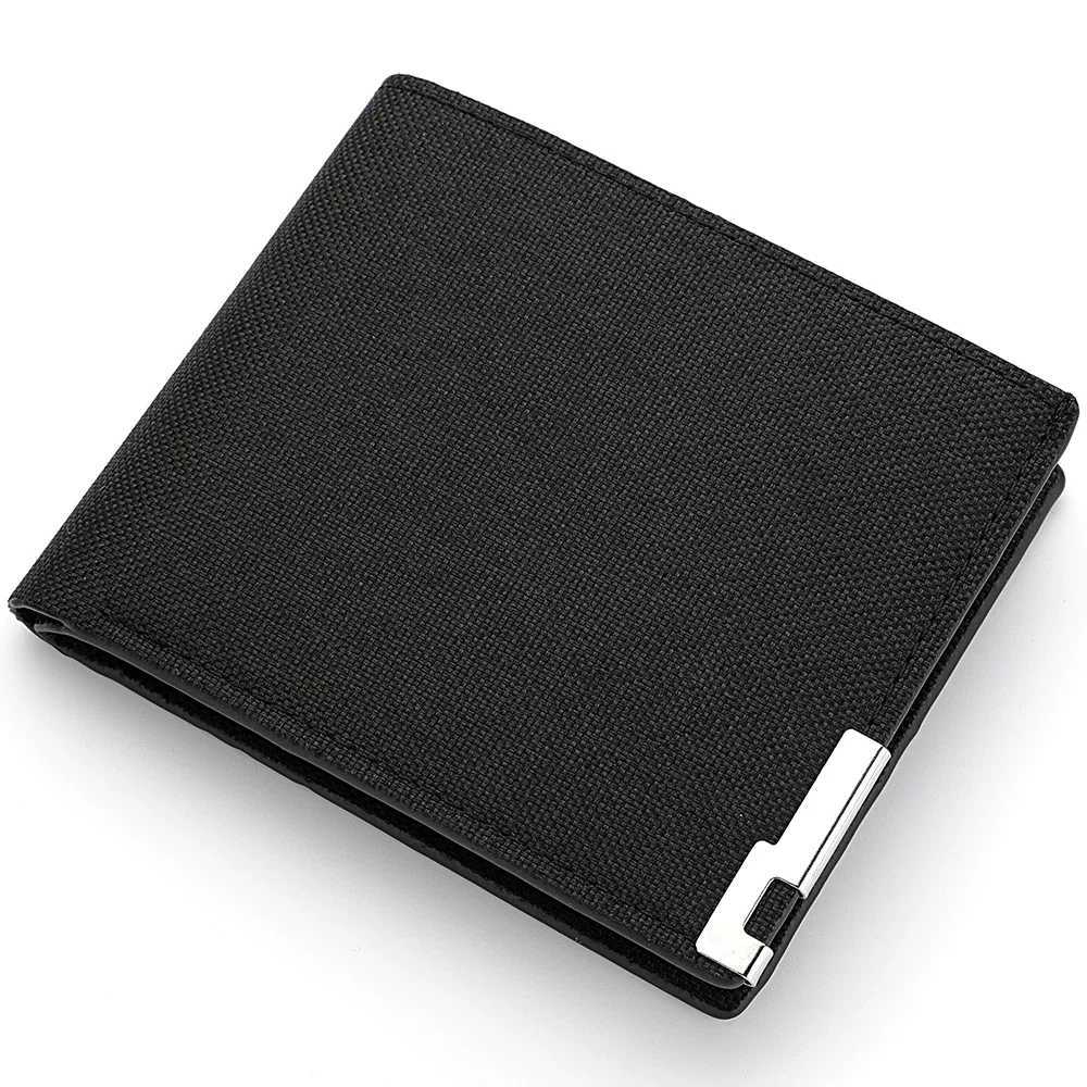 Mens Short PU Leather Wallet Simple Solid Color Fashion Thin Money Holder Mens Birthday Gift XJ250806