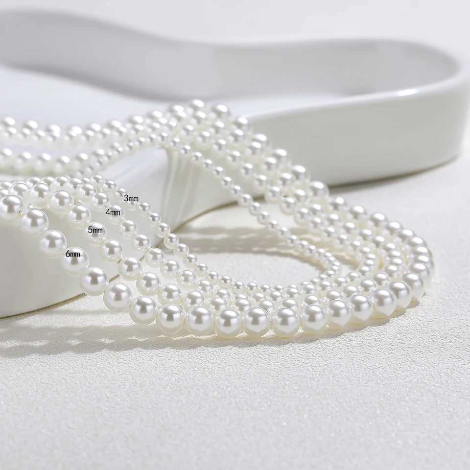 6mm Pearl Necklace For Women Jewelry On Neck Pearl Bead Choker Cheap Items With Free Shipping Party Gift Y250805